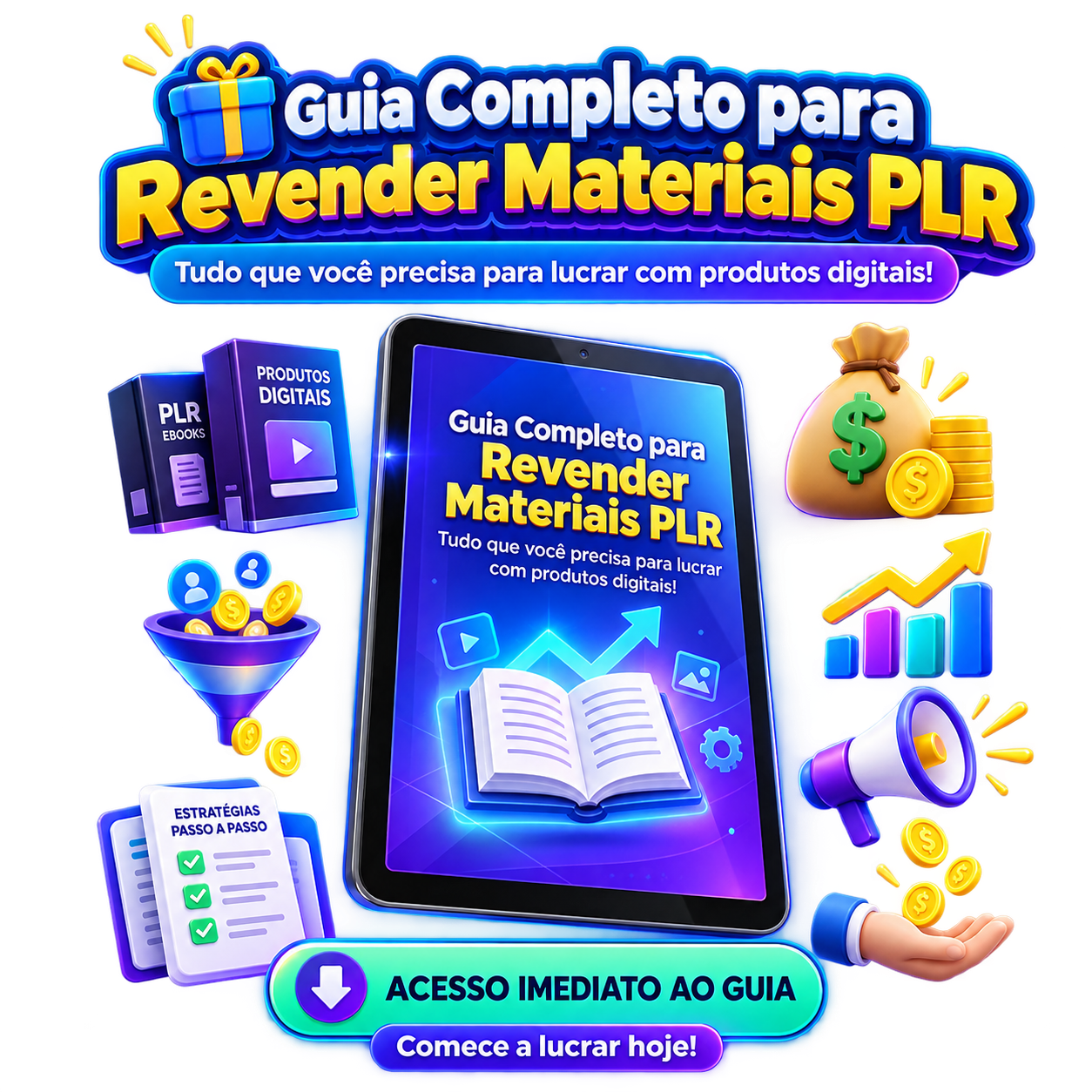 Mockup do bônus 01 — Guia Completo para Revender Materiais PLR